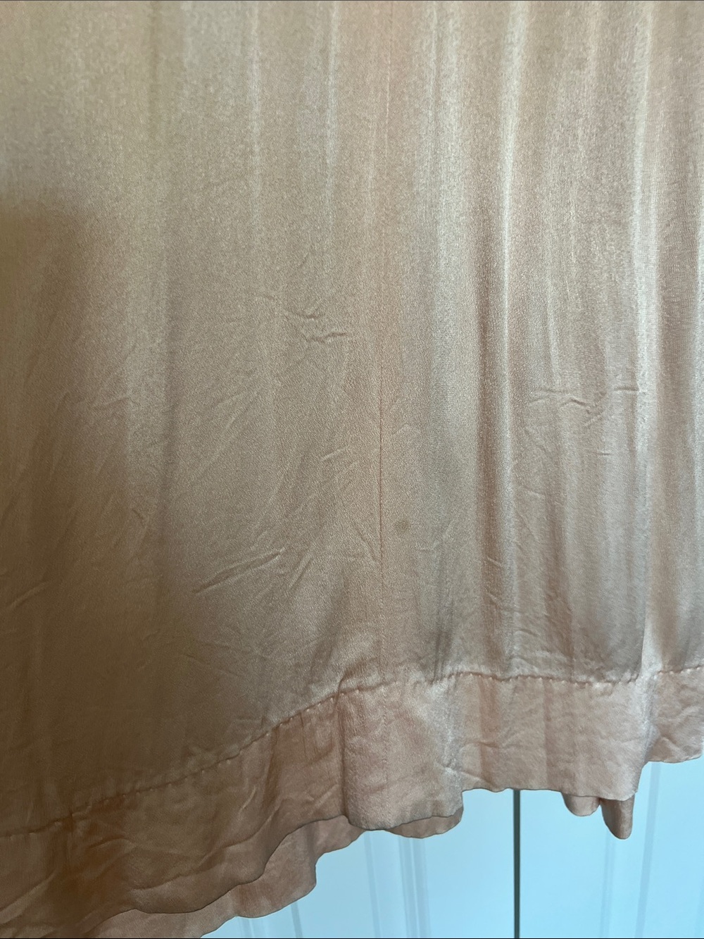 1930’s Elegant Blush Satin and Lace Midi Dress (shoulder pads removed) - Picture 12 of 13